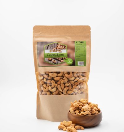 Cristal Natürlich Geröstete Cashewkerne – 500g