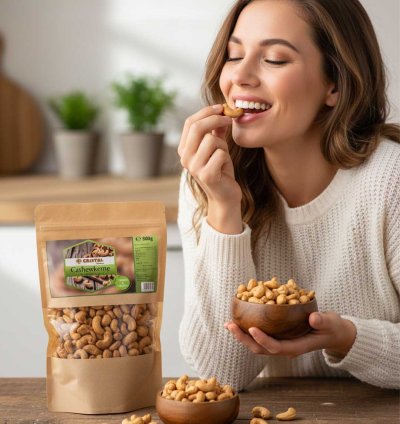 Cristal Natürlich Geröstete Cashewkerne – 500g