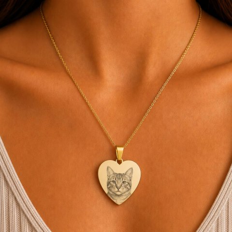 Personalisierte Herz Halskette Gold & Silber mit Foto – Foto Gravur Kette – Geschenk – Edelstahl Schmuck 5